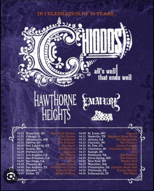 CHIODOS SOLD OUT TONIGHT AT THE VAN BUREN
