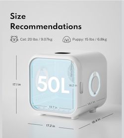 HomeRunPet Cat Dryer, 360° Efficient Automatic and Quiet Box with Smart Temperature Control, Ideal for Small Dogs and Cats