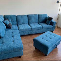 2 Piece velvet Sectional Couch 