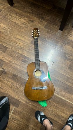 Acoustic guitar with case