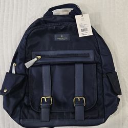2 London Fog Backpacks Navy Blue New!