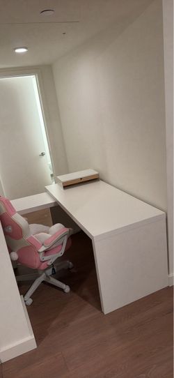 White L-Shaped Corner Desk - MUST GO TODAY - $70