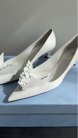 Prada Sculptural Floral 45MM Kitten Heels