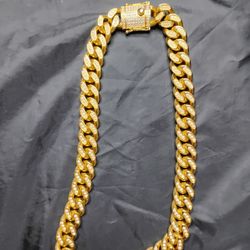 Wholesale Men's Stainless Steel Diamond Necklace