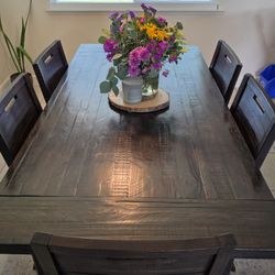 Solid Wood Espresso Dining Table