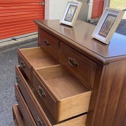 Delivery Available. Bassett Solid Wood Tall Chest. Drawers Sliding Smoothly 