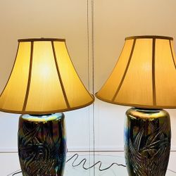 Pair Of Large Vintage Table Lamps 