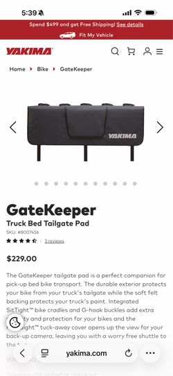 Yakima GateKeeper Truck Bed Tailgate Pad