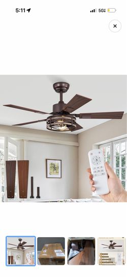 Fanbulous 42" Farmhouse Ceiling Fan with Light & Remote – Oil Rubbed Bronze