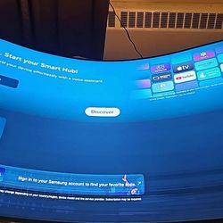 Samsung - 55" Odyssey Ark 2nd Gen. Curved 4K UHD Quantum Mini-LED FreeSync Prem Pro 1ms GTG Gaming Screen - Black- READ DESCRIPTION 