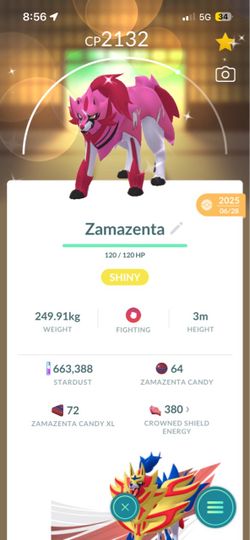 Shiny Zamazenta Pokémon GO