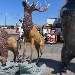 Large elk made of diecast metal