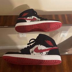  Jordan 1 Mid Newspaper Air Times, Size 10.5