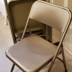3 Metal Folding Chairs