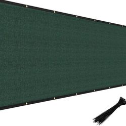 
Privacy Fence Screen Heavy Duty Windscreen Fencing Mesh Fabric Shade Cover for Outdoor Wall Garden Yard Pool Deck, 5'x40' Green