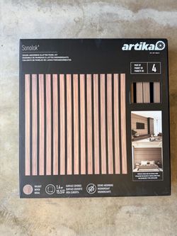 Artika Sonolok Sound-Absorbing Slatted Panel Kit - Pack of 4 - 15.5 sqft