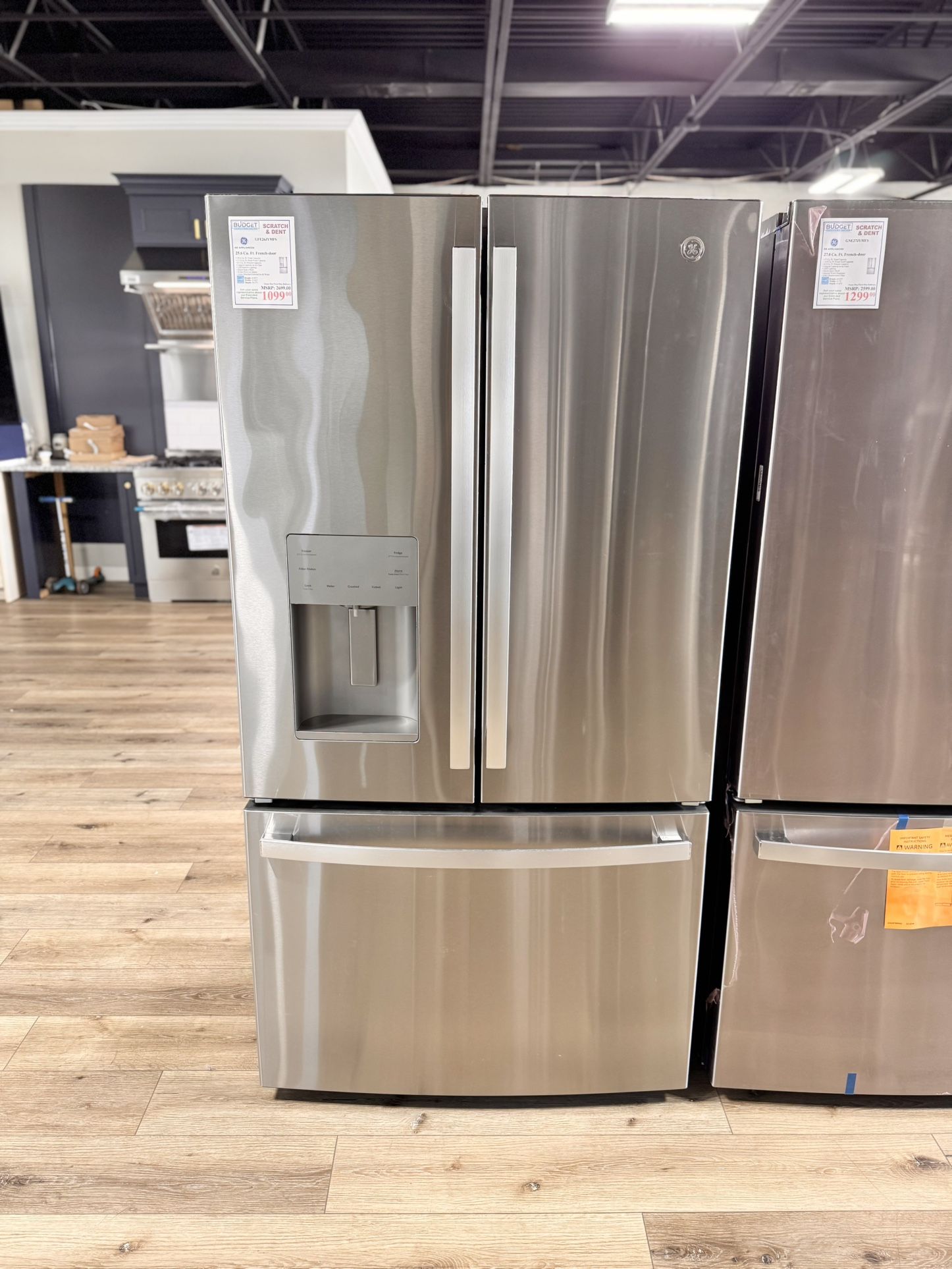 New GE 25.6 Cu Ft French Door Refrigerator GFE26JYMFS