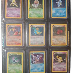 Complete Team Rocket Set Pokemon Cards ( 62 1st Edition , 22 Non 1st Edition) 