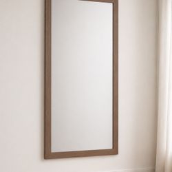 XL Mirror w/ Brown Wooden Frame 32x70" Like New