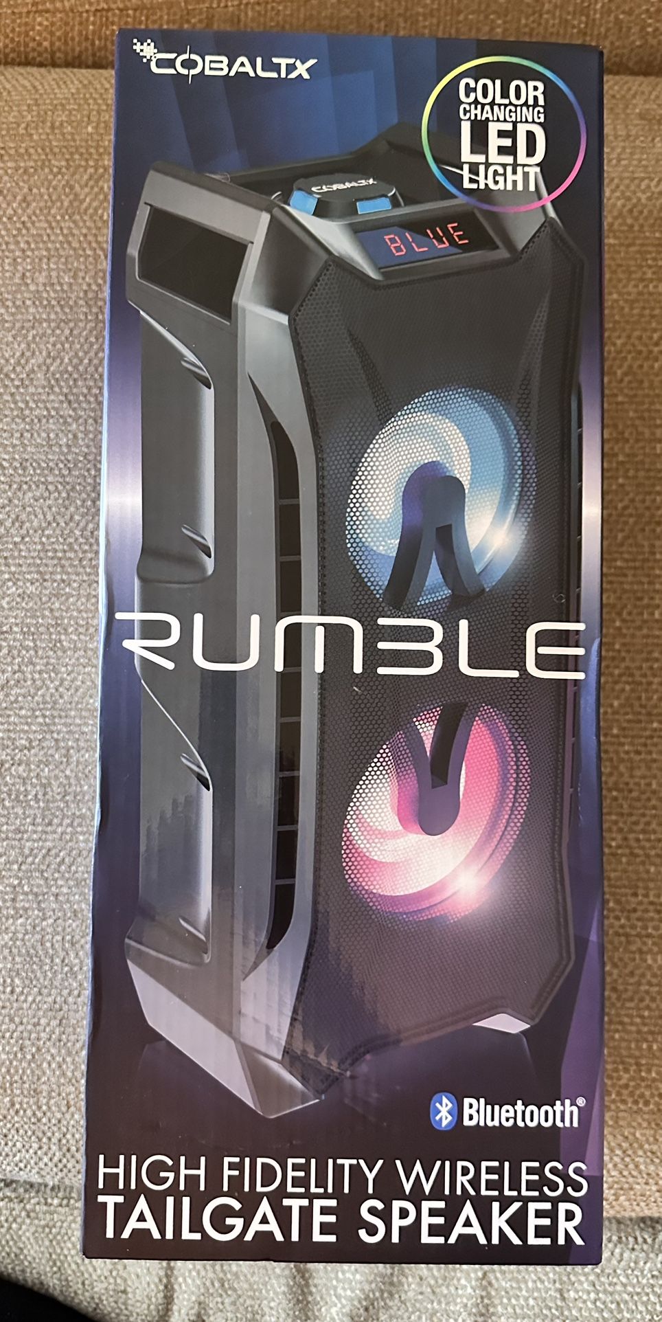 Cobaltx rumble Wireless Tailgate Bluetooth Speaker 15 X 6 Inches - NEW IN BOX