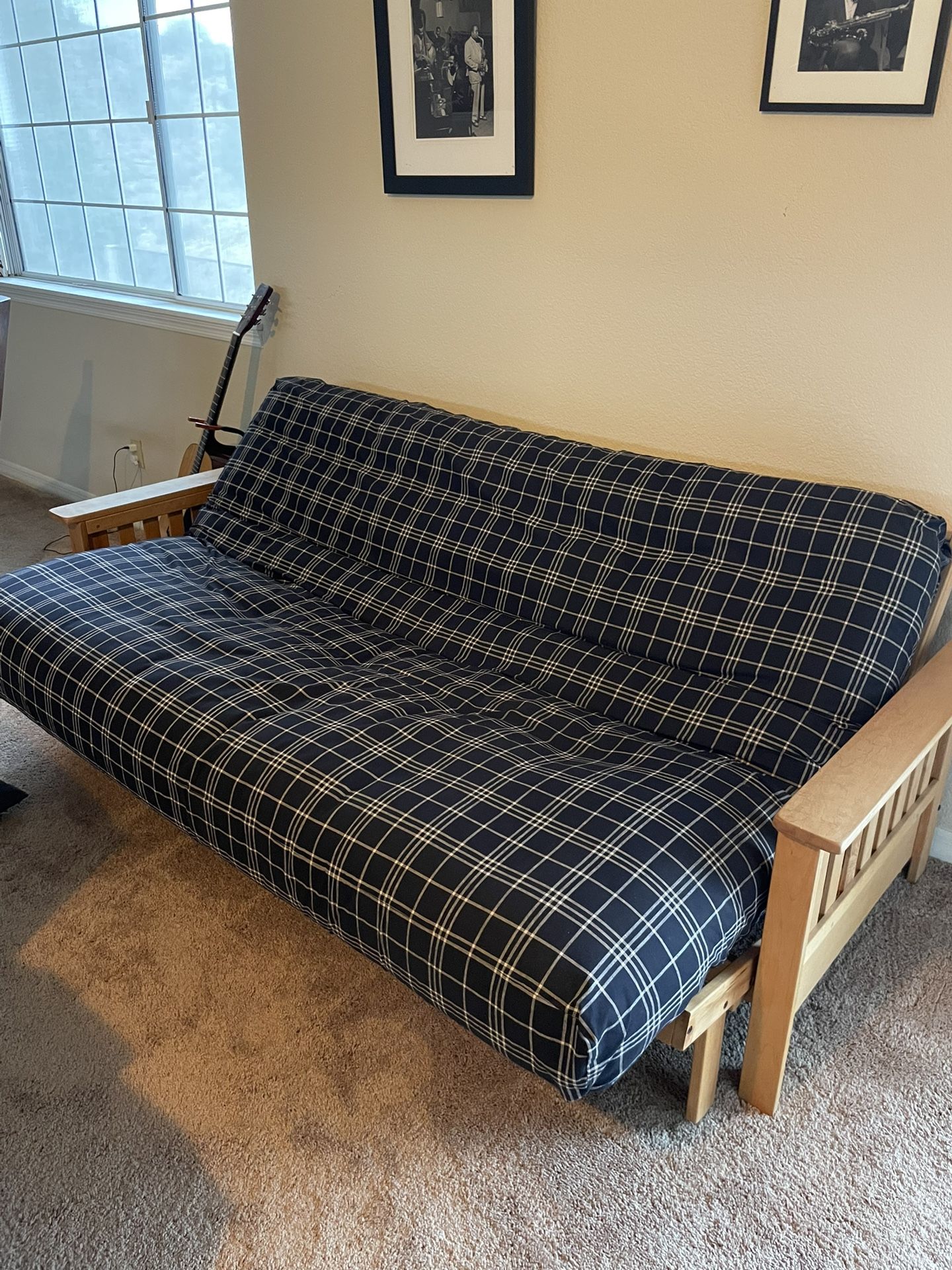 Pull Out Futon, Solid Wood Frame