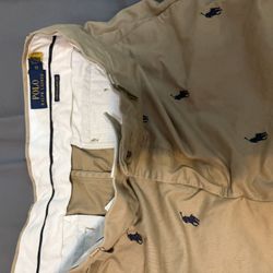 Polo Ralph Lauren Mens Stretch Classic Fit Flat-Front 9" Pony Logo Chino Shorts