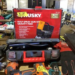 Husky HVLP and Standard Gravity Feed Spray Gun Kit