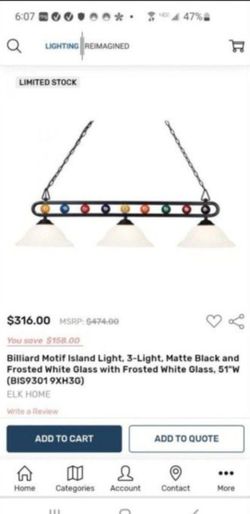 Pool table light