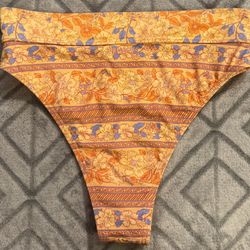 Billabong “The Rise” Sz Sm 8 Fine By Me Hike Orange Floral Bikini Bottom NWT  #billabong #billabongbikini #orangebikini #floralbikini