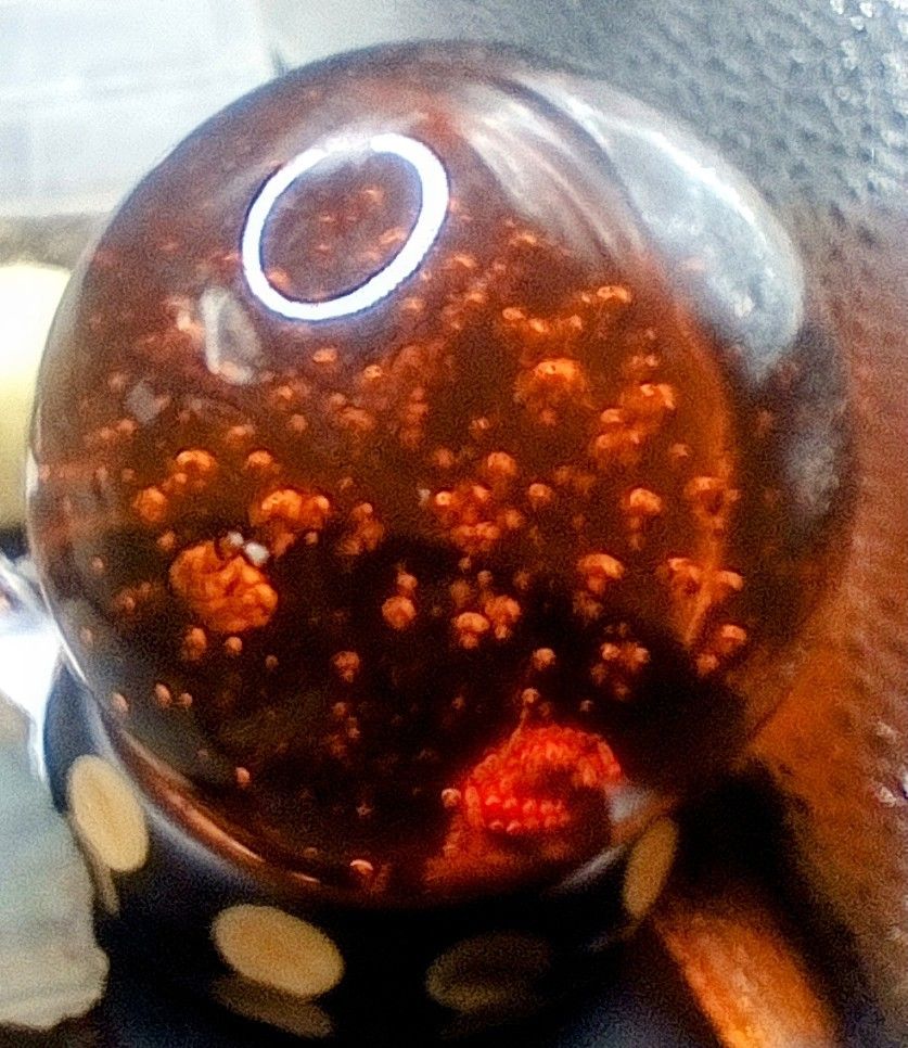 Vintage Amber Colored Glass Paperweight
