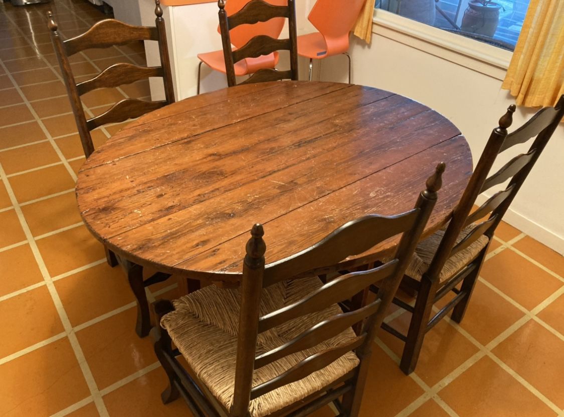 rare antique table that folds vertically