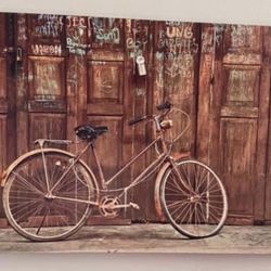 Extra Large Canvas Bike Print - Great Condition 