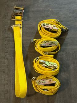 heavy-duty, 2-inch wide E-track ratchet straps