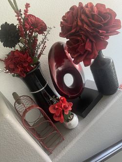 Red Home Decor $50 For All Pieces OBO