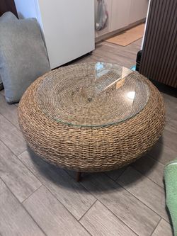 Rattan coffee table