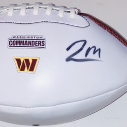 LUKE MCCAFFREY SIGNED AUTOGRAPHED WASHINGTON COMMANDERS F/S FOOTBALL JSA COA!