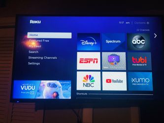 55”ELEMENT LED TV with a ROKU