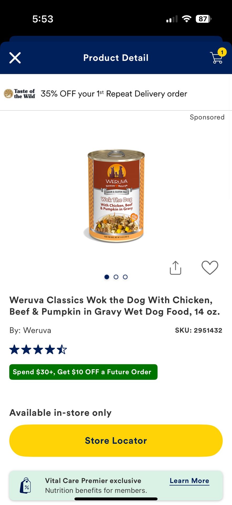 WERUVA CANNED DOG FOOD