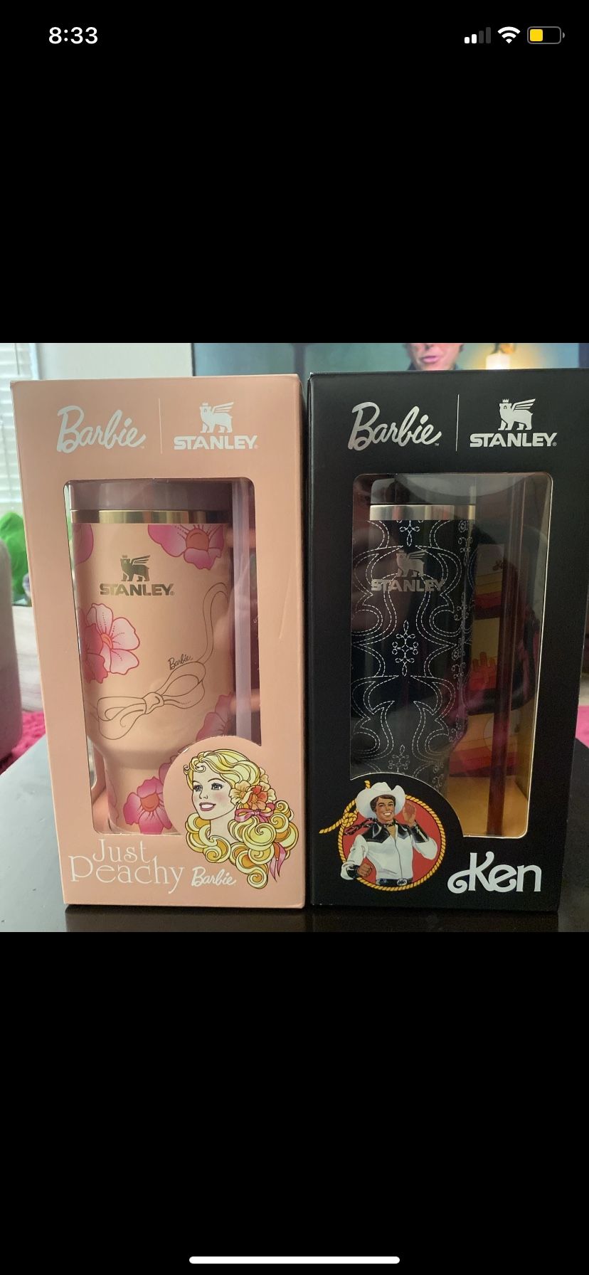 Just Peachy Barbie & Howdy Ken Stanley Cups