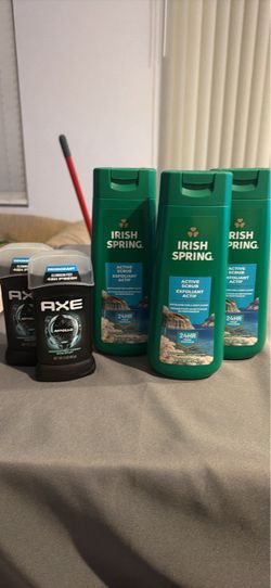 Irish Spring Body Wash & AXE Deodorant Bundle