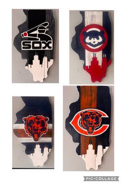 Hand painted plywood art