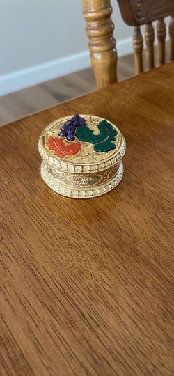 Black Hills Gold Grape leaves rare heirloom trinket box Collecibles No. 4