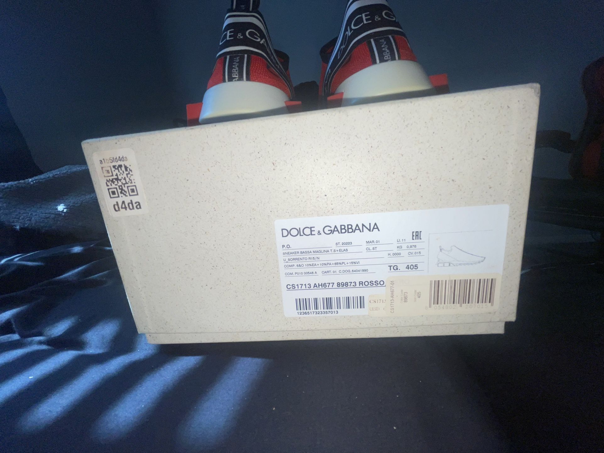 Red and Black Sorrentino Shoes Dolce and Gabbana