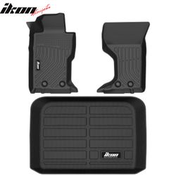 Fits 2016-2026 Mazda MX-5 Miata TPE All Weather Waterproof 3D Floor + Trunk Mats