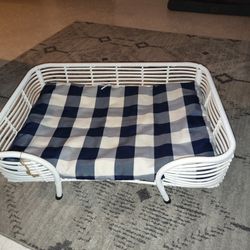 Rattan Wicker Dog Bed (Like New)