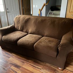 Leather Couch - Washable Covers Included