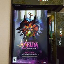 Zelda majoras mask nintendo 3ds limited edition game and skull kid figurine