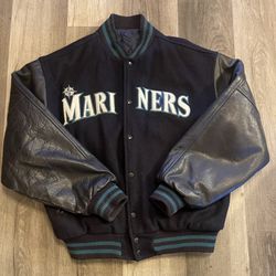 Mariners Wool Jacket n Real Leather sleeves 