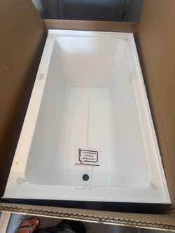 Voltaire 54 x 30 Skirted Right Drain Soaking Alcove Bathtub in Glossy White × 1 SKU# SM-AB558