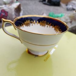Vintage Aynsley Bone China Tea Cup #29, Cobalt Gold
